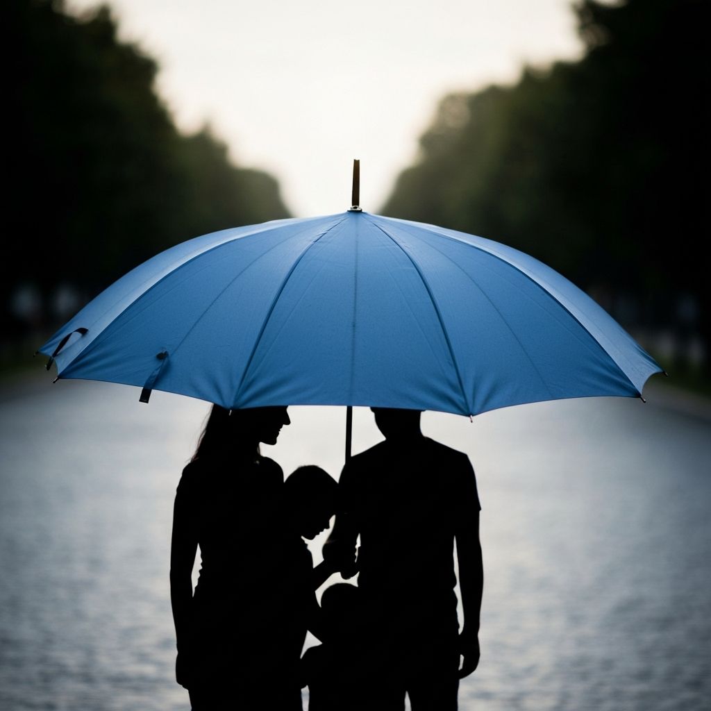 Protection umbrella representing umbrella insurance